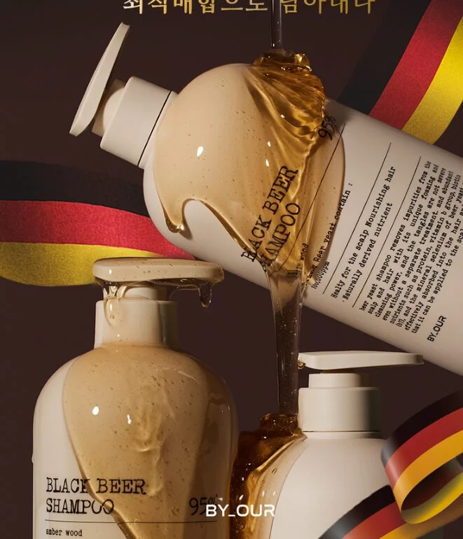BY_OUR Black Beer East Shampoo 95% Amber Wood 500ml - Image 2