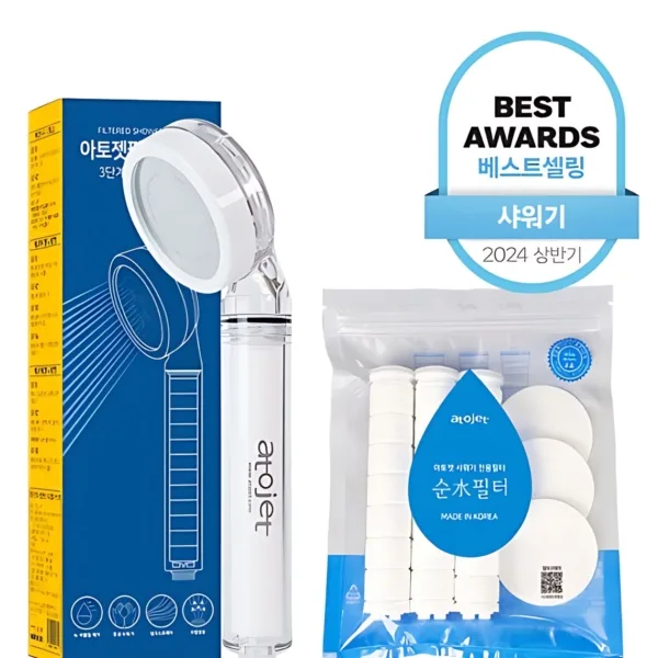 atojet Shower Head Main Product + 3 Head Filters + 3 Body Filters