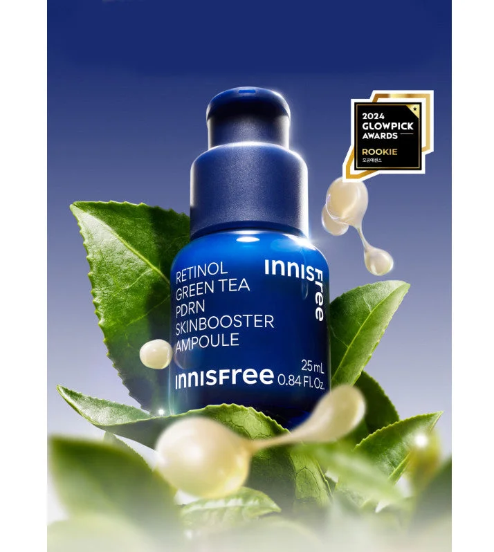 innisfree Retinol Green Tea PDRN Skin Booster Ampoule 25ml/40ml