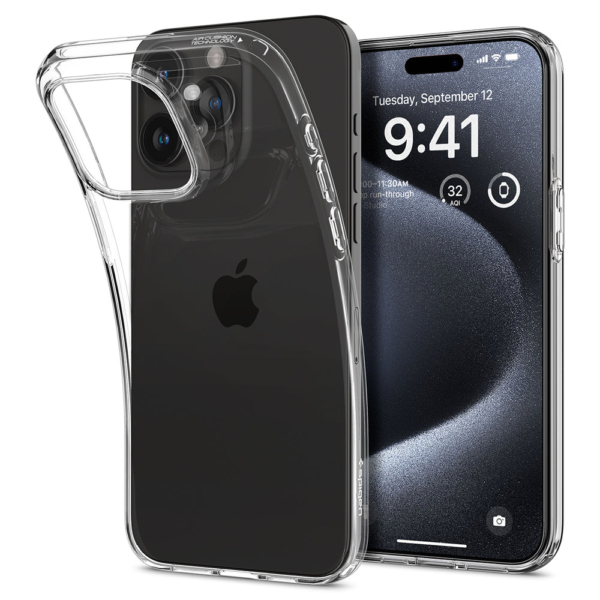 spigen iPhone 15 Pro Case Liquid Crystal - Crystal Clear