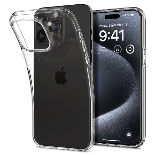 iPhone 15 Pro Max Case Liquid Crystal - Crystal Clear