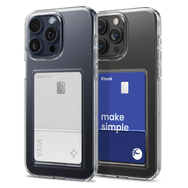 spigen iPhone 15 Pro Max Card Case Crystal Slot - Crystal Clear