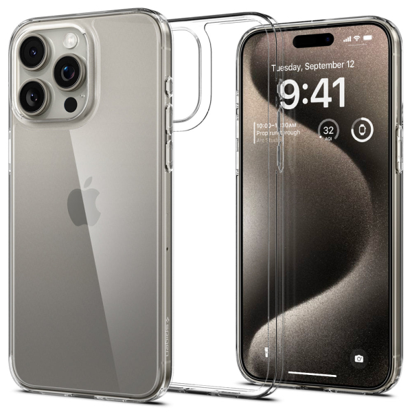 spigen iPhone 15 Pro Case Air Skin Hybrid - Crystal Clear