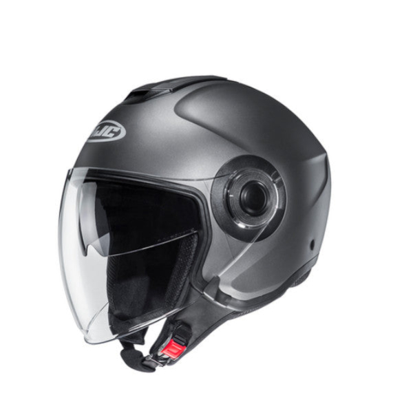 HJC I40 Sun Visor Open Face Motorcycle Helmet Matte Titanium