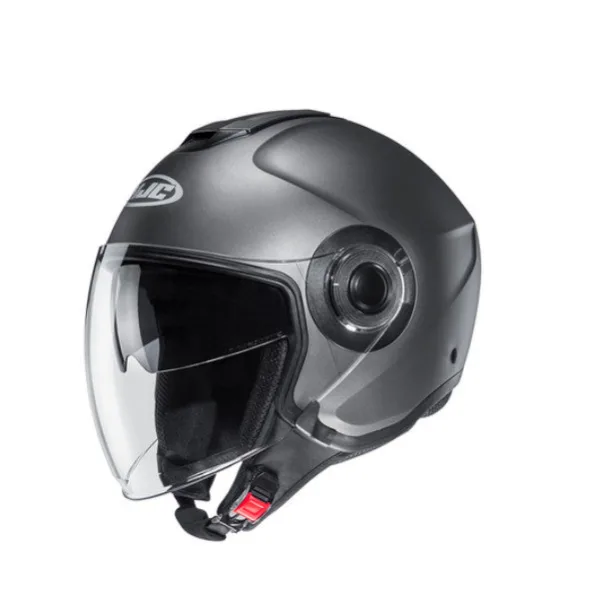 HJC I40 Sun Visor Open Face Motorcycle Helmet Matte Titanium