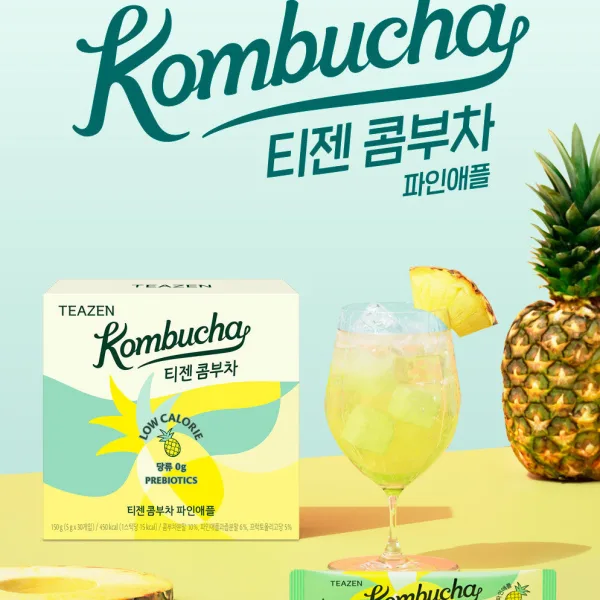 TEAZEN Kombucha Pineapple 5g×30 Sticks