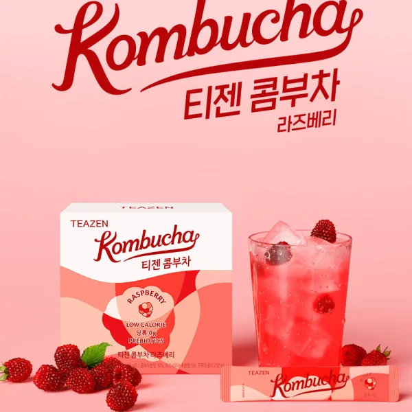 TEAZEN Kombucha Raspberry 5g*10sticks*3box