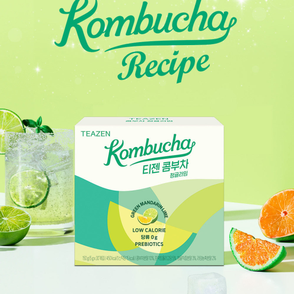 TEAZEN Kombucha Green Tangerine Lime 5g*30sticks [2024 NEW]