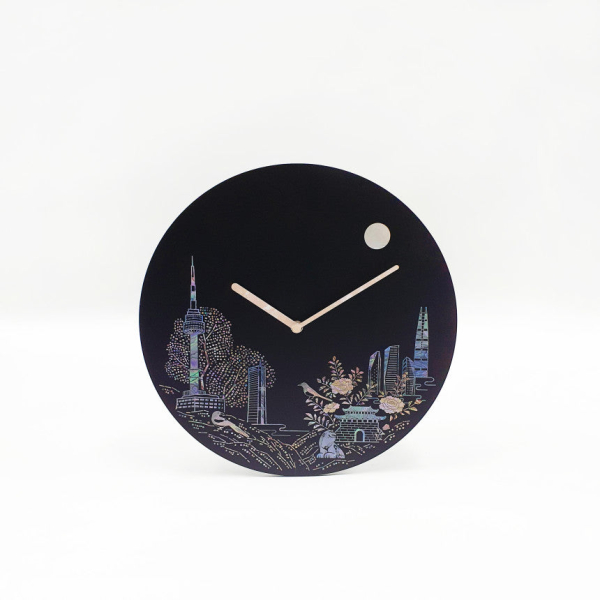 K-Heritage Mother-of-Pearl Lacquer Wall Clock