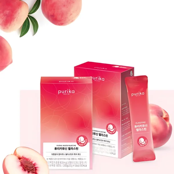 PURIKA MUCIN Elastin Sweet Peach Flavor 20g*10pack