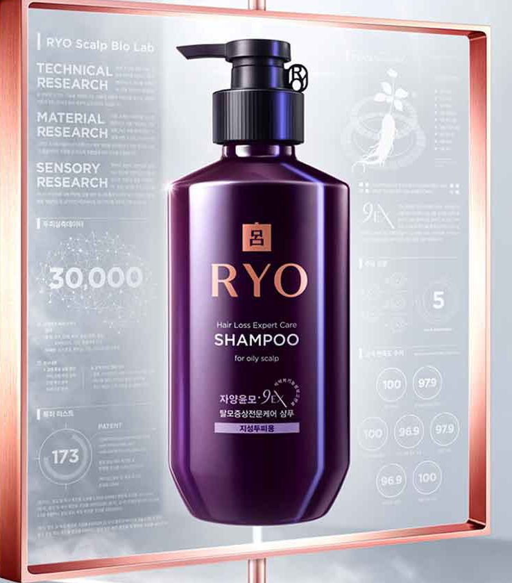 RYO Hair Loss Expert Care Shampoo 400ml for Oily, Dry, Sensitive Scalp