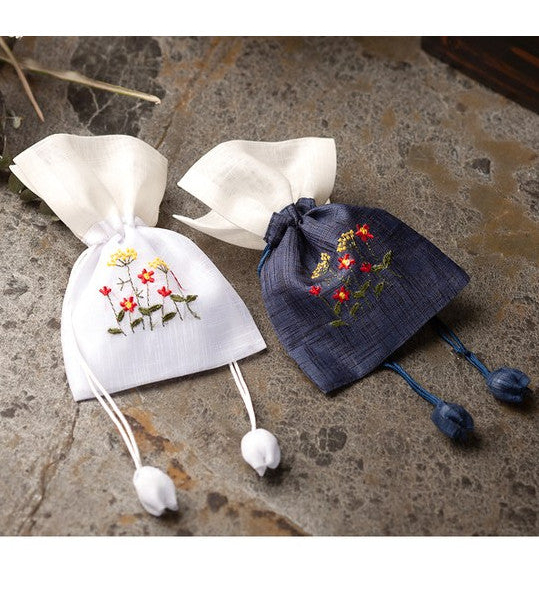 Hayul High-quality Ramie Kid's Lucky Bag Hanbok Accessories-Two Tone Embroidery
