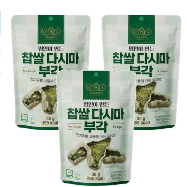 Oh Hee-sook Traditional Bugak Glutinous Rice Kelp Bugak 30g*3pcs