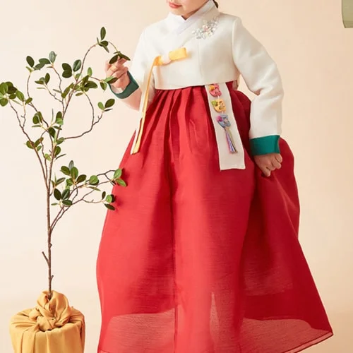 Kiztt Yeonhong Girls' Hanbok - Image 3