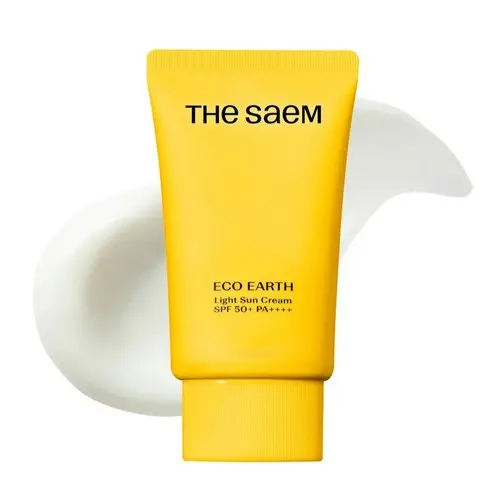 the SAEM Eco Earth Light Sun Cream SPF 50+ PA++++ 50g*2ea