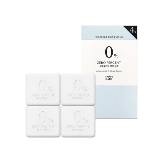 HAPPY BATH 0% ZERO PERCENT BAR SOAP 90g x 4ea - Image 2