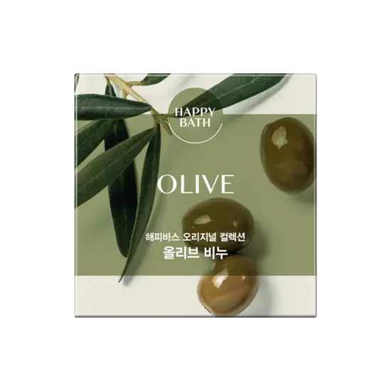 HAPPY BATH Original Collection No 132 Olive Bar Soap 90g x 4ea - Image 2