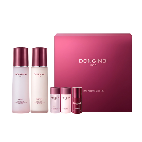 DONGINBI Red Ginseng Activating Concentrated Softener 130ml & Emulsion 130ml Set