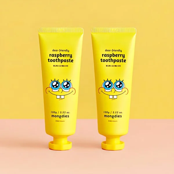 mongdies SpongeBob Raspberry Scent Baby Toothpaste 100g*2ea [Toothpaste for baby who can't spit]