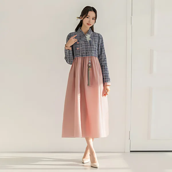 Minhanbok Women's Living Hanbok Stella Improved Fusion Waist Skirt Dress