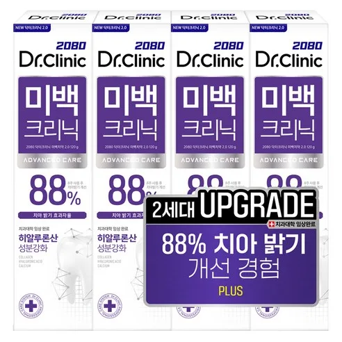 2080 Dr. Clinic Vivid Whitening Clinic Toothpaste 120g*4