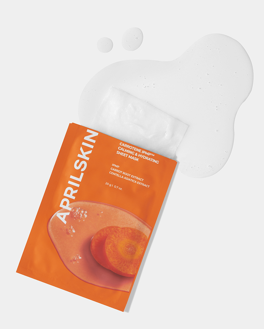 APRILSKIN Carrotene IPMP Calming & Hydrating Sheet Mask 20g*10pack - Image 3
