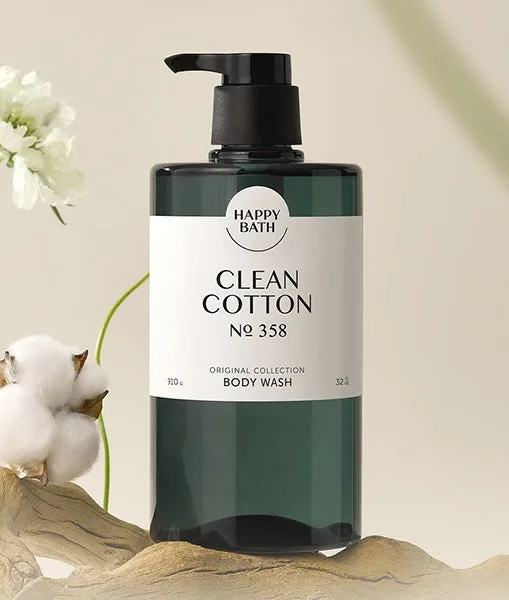 HAPPY BATH Original Collection No 358 Clean Cotton Body Wash 910g