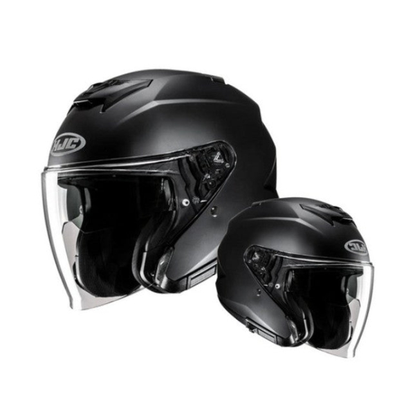 HJC i31 Sun Visor Open Face Helmet Matte Black