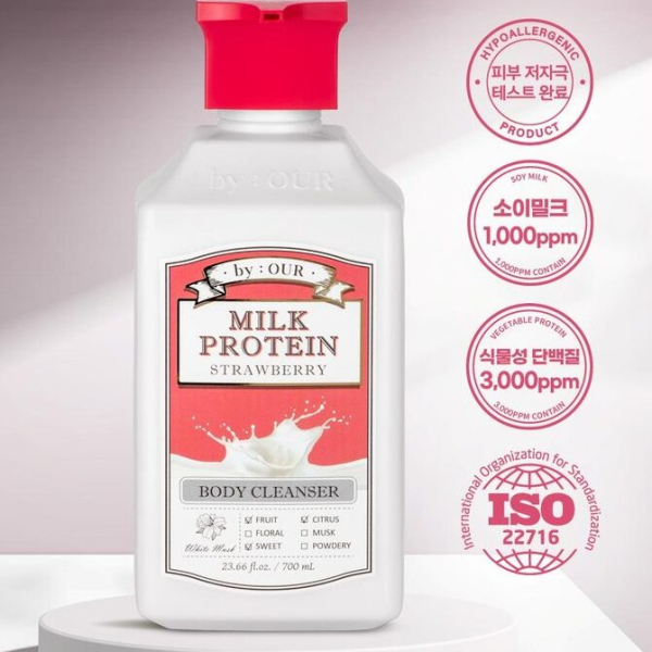 BY_OUR Milk Protein Strawberry Fragrance Body Cleanser 700ml