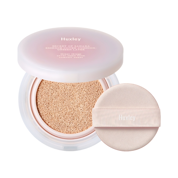 Huxley Essence Cover Cushion Unseen layer SPF23 PA++ 12g - Desert Peach