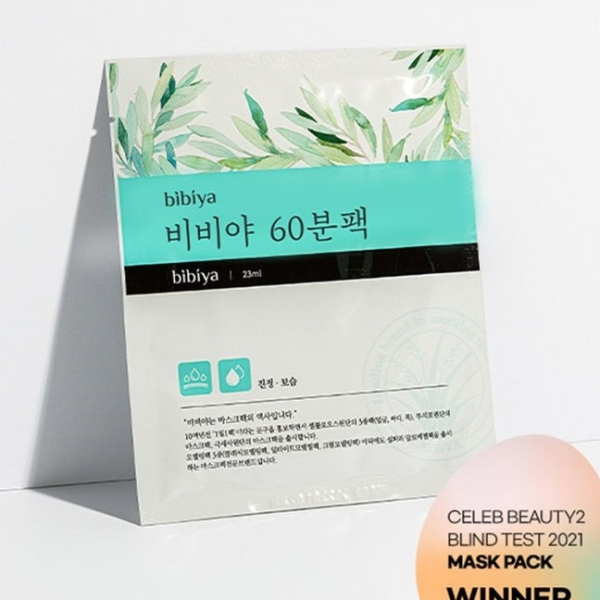Bibiya Bio-Cellulose Mask 60-Minute Pack 23ml x 10pcs