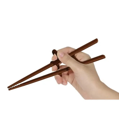 Edison Adult Correction Chopsticks Right Hand Brown 2pcs - Image 2