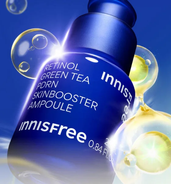 innisfree Retinol Green Tea PDRN Skin Booster Ampoule 25ml/40ml