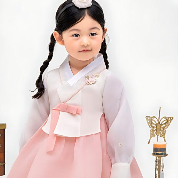 Female Sleeve Lace Girls' Children's Hanbok Set AW159