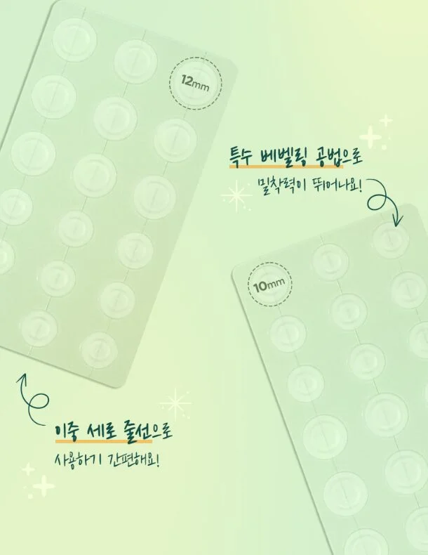 P.CALM Allday Clear Spot Patch 12mm*18pcs, 10mm*18pcs - Image 3