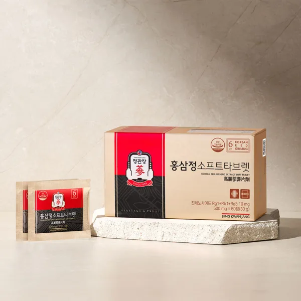 JUNG KWAN JANG Hongsamjung Tablet – Korean Red Ginseng Extract 500mg x 60 Tablets