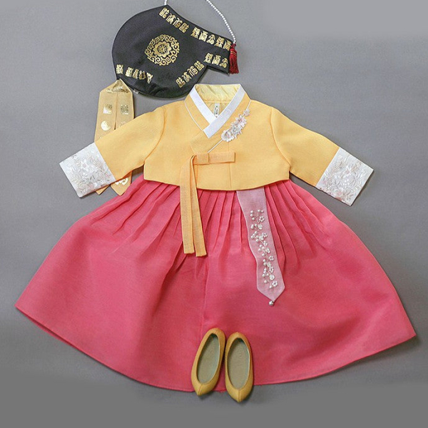 Peony Girls Hanbok Set
