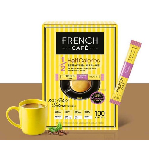French Cafe Cafe Mix 1/2 Calorie Coffee 9.05g x 100pcs