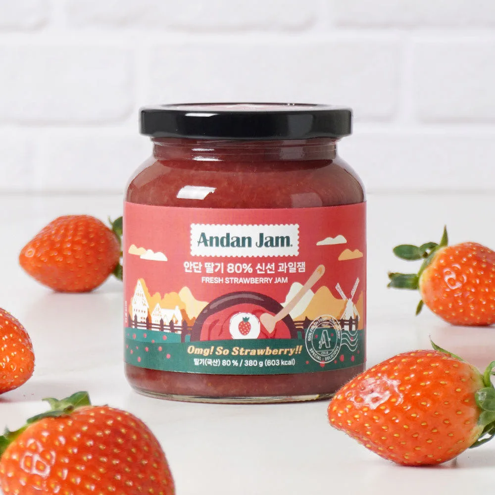 Andan Jam strawberry 80% fresh fruit jam, 460g