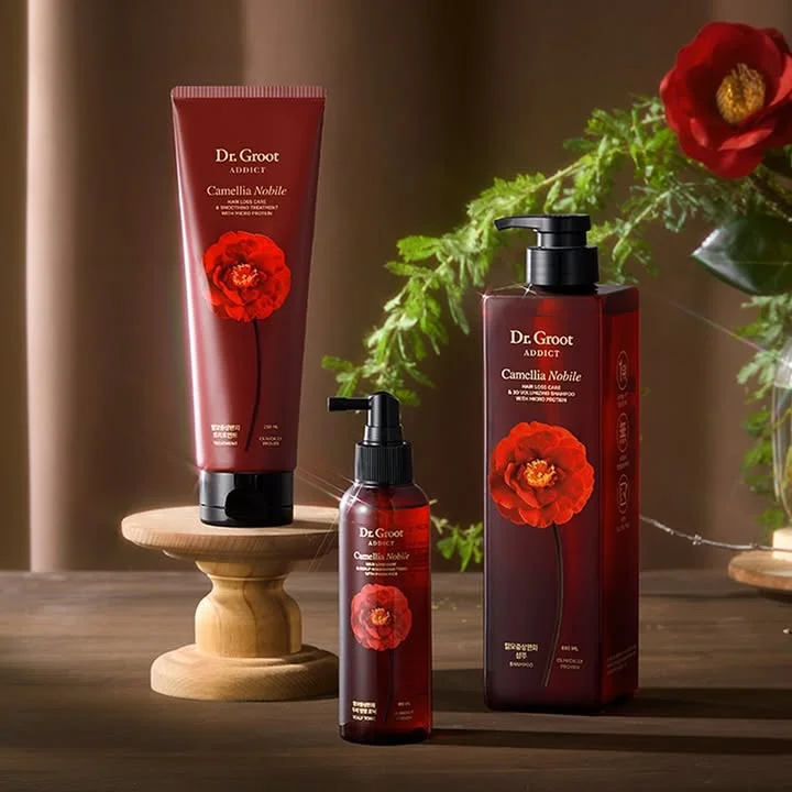 Dr. Groot Addict Camellia Nobile Hair Loss Care & 3D Volumizing Shampoo with Micro Protein 680ml - Image 5