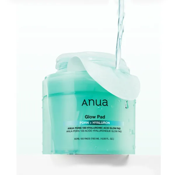 Anua PDRN 100 Hyaluronic Acid Glow Pad 60 Pads 180ml