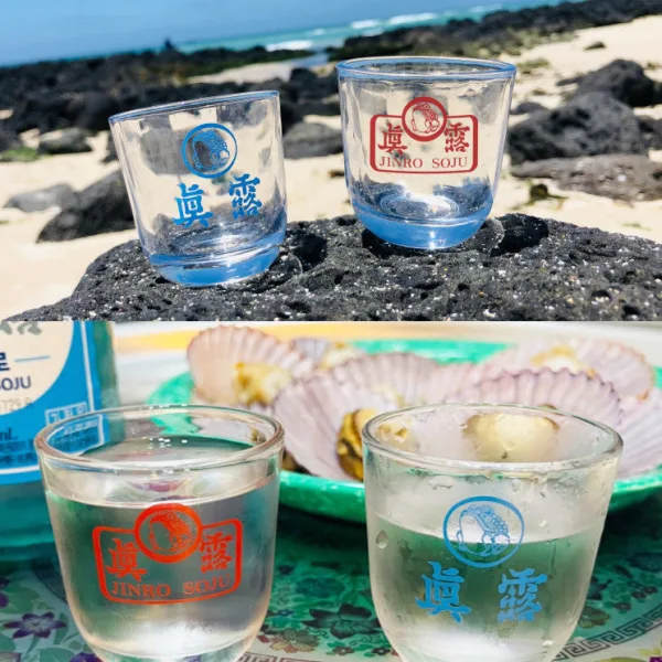 Hite Jinro Jinro Soju Glass Mixed Colors 2Types 2Sets
