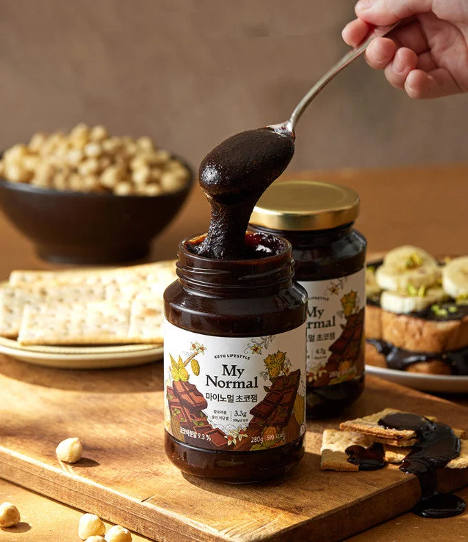 Low-Sugar Chocolate Jam: My Normal Low-Sugar Chocolate Hazelnut Spread – Keto-Friendly (280g) - Image 2