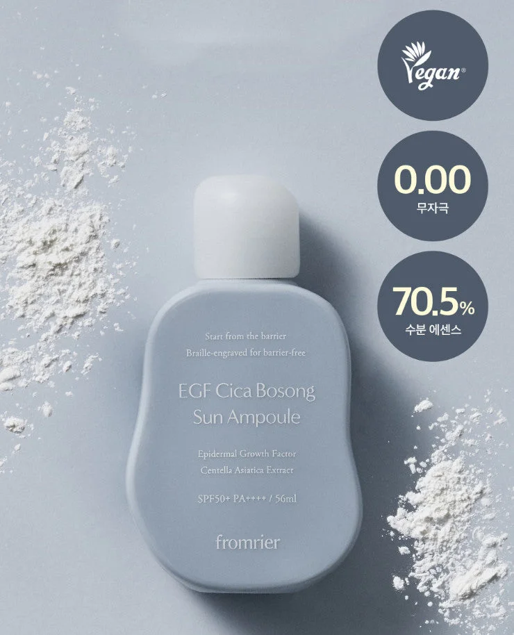 fromrier Vegan EGF Cica Bosong Sun Ampoule 56ml