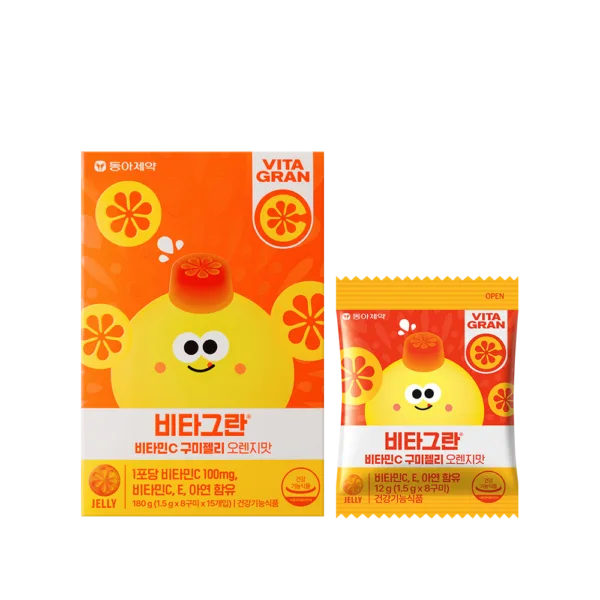 DONG-A FARM VitaGran Vitamin C Gummy Jelly Orange Flavor 180g