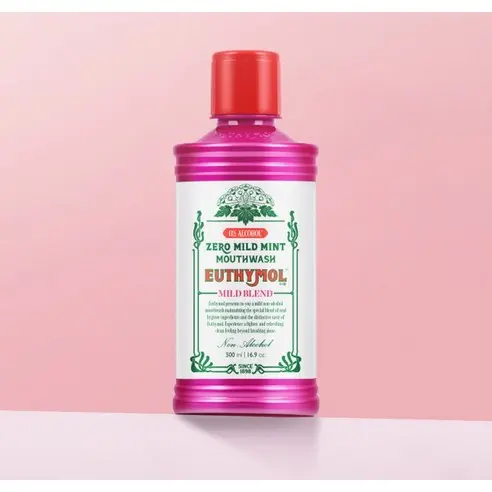 EUTHYMOL 0% Alcohol Zero Mild Mint Mouthwash 500ml