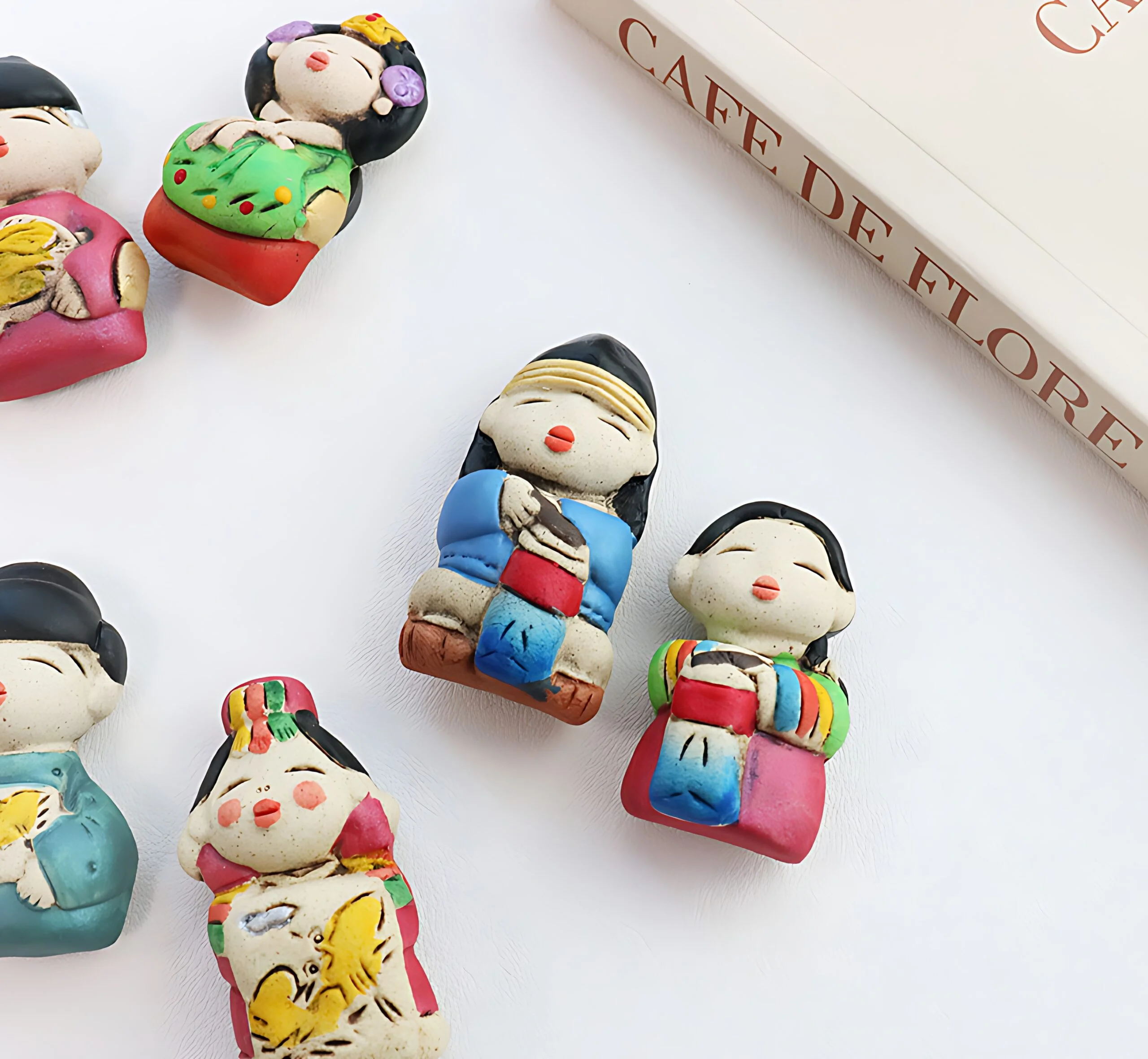 Traditional Couple Doll Ceramic Fridge Magnet - Image 3