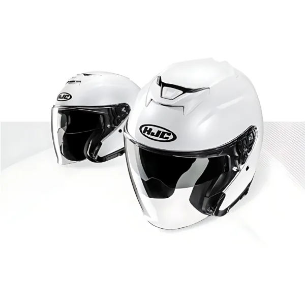 HJC i31 Solid Pearl White Open Face Helemet