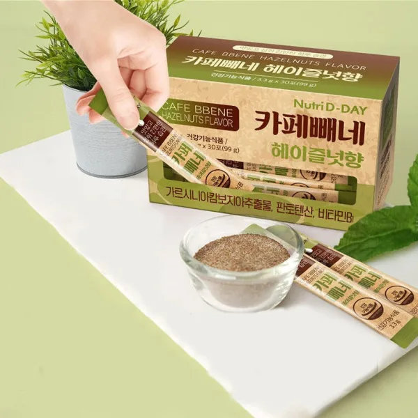 NutriD-DAY Cafe Bbene Diet Food Hazelnut Flavor 3.3g*30sticks 99g