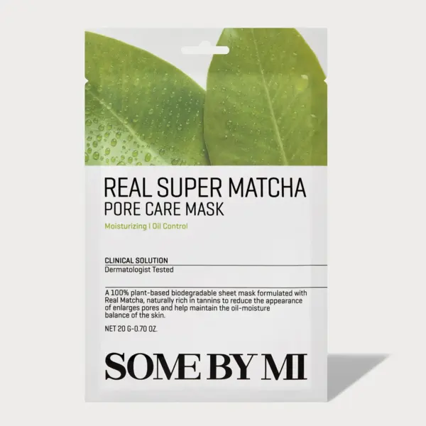 SOME BY MI Real Super Matcha Pore Care Mask Sheet 20g*10pcs